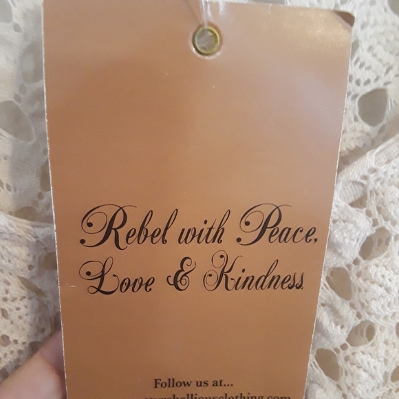 CROCHETED TANK PRETTY REBELLIOUS CROCHETED RACERBACK NWT - Picture 6 of 8